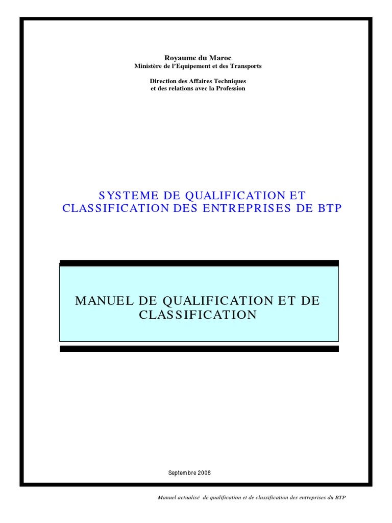 Guide de Qualification des Entreprises BTP | PDF | Capital (Économie ...