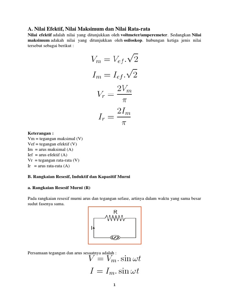 Rumus Rangkaian R-L-C dan Daya | PDF | Sains & Matematika