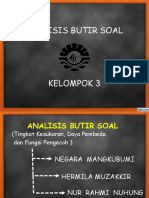 Analisis Butir Soal Pilihan Ganda