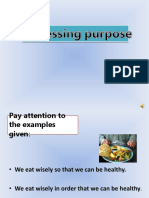 Expressing Purpose