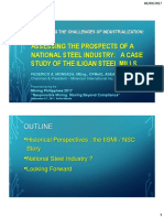 Assessing The Prospects of A National Steel Industry: A Case Study of The Iligan Steel Mills