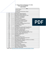 CEE212 - Solid Mechanics Course Outline