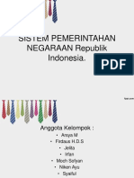 Sistem Pemerintahan NEGARAAN Republik Indonesia