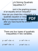 1.9 Graph Solve Quadratic Inequalities