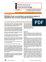 Mutations in Pre-Core and Basic Core Promoter Regions of Hepatitis B Virus in Chronic Hepatitis B Patients