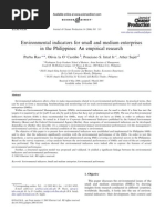 Download Environmental Indicators for Small and Medium Enterprises in the Philippines- An Empirical Research by Ihonghong Hong SN36258860 doc pdf