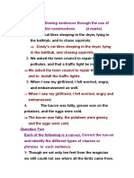 Improve The Following Sentences Through The Use of Proper Parallel Constructions (4 Marks)