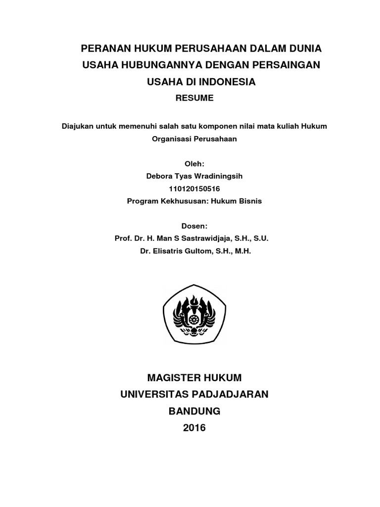 peran hukum perusahaan