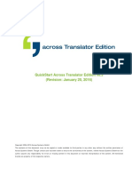 Quickstart Across Translator Edition V6.3 (Revision: January 20, 2016)