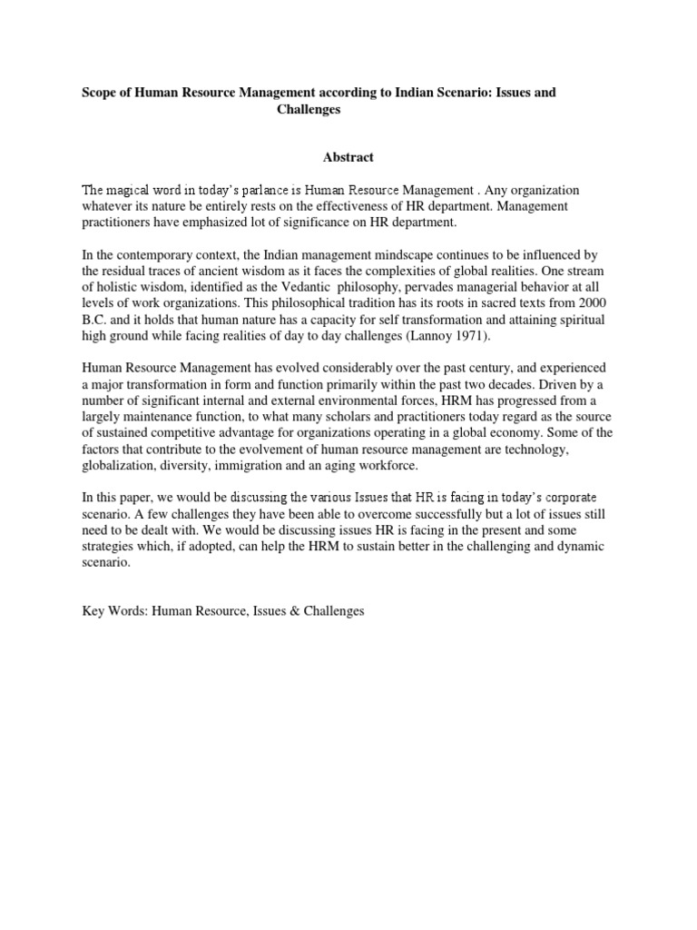 Scope of Human Resource Management | PDF | Human Resource Management