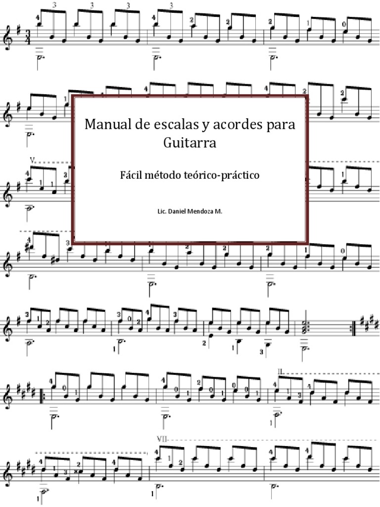 Manual de Escalas y Acordes PDF | PDF | Acorde (Música) | Escala (música)