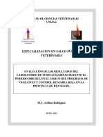 Evaluación de Los Resultados Del Laboratorio de Toxinas Marinas Durante El Periodo 2008-2012, en El Marco Del Programa de Vigilancia y Control de Marea Roja en La Provincia de Río Negro