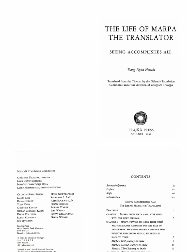 Tsang Nyon Heruka - The Life of Marpa The Translator PDF
