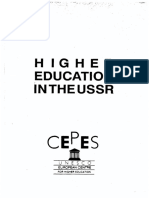 Higher Education in Ussr