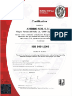 Ambrosol - Certificado de Calidad Iso-9001