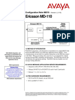 Ericsson MD-110: Configuration Note 88019