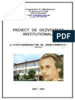 Plan de Dezvoltare Institutionala