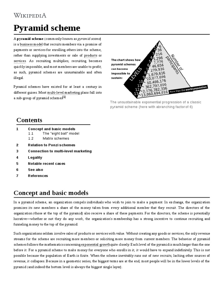Pyramid Scheme | PDF | Multi Level Marketing | Direct Marketing