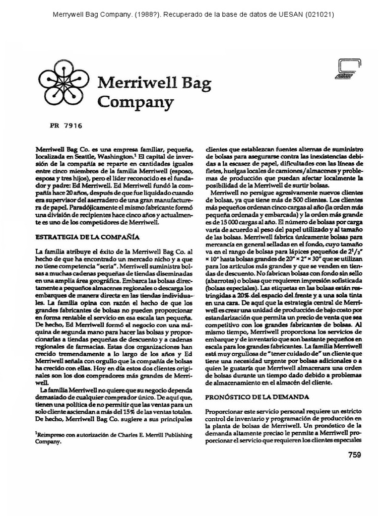 merriwell bag company