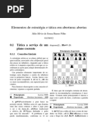 Elementos de tática e estratégia em aberturas abertas