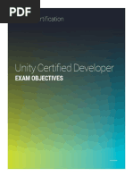 Unity Certified Developer Exam Objectives PDF