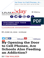 By Opening The Door To Cell Phones Are Schools Also Feeding An Addiction