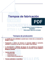 Tiempos de Fabricación PDF