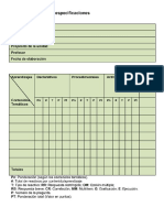 Ejemplos de Tablas de Especificaciones