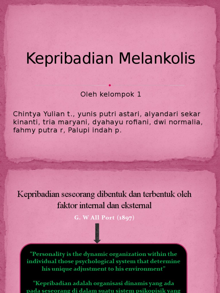 Tipe Kepribadian Melankolis | PDF | Pengembangan Diri