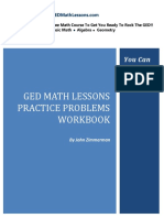 GED Math Lessons Practice Problems Workbook SAMPLE