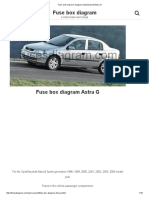 Fuse Box Diagram For The Opel-Vauxhall Astra G Fourth Generation Model Year 2001 - 2004 | PDF | Headlamp |
