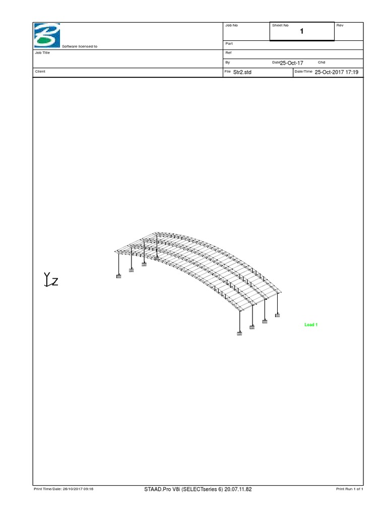 STAAD.Pro V8i Software License Document | PDF