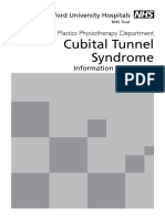 Cubital Tunnel Syndrome: Hand & Plastics Physiotherapy Department