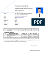 Curriculum Vitae: Document: No Description of Document No. of Document Date of Issue Explry Date