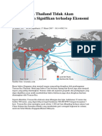 Terusan Kra Thailand Tidak Akan Berpengaruh Signifikan Terhadap Ekonomi Indonesia