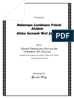 Landasan Pokok Akidah Ahlus Sunnah Wal Jama'Ah-Al-Fauzan