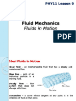PHY11 Lesson 9 Fluids in Motion