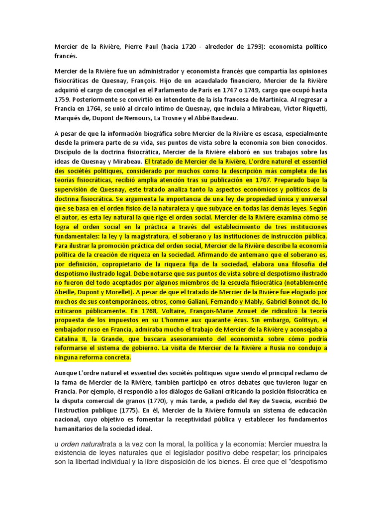 Mercier de La Rivière PDF Science Ciencia (general)