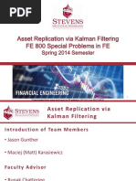 FE 800 Asset Replication via Kalman Filtering Final Presentation