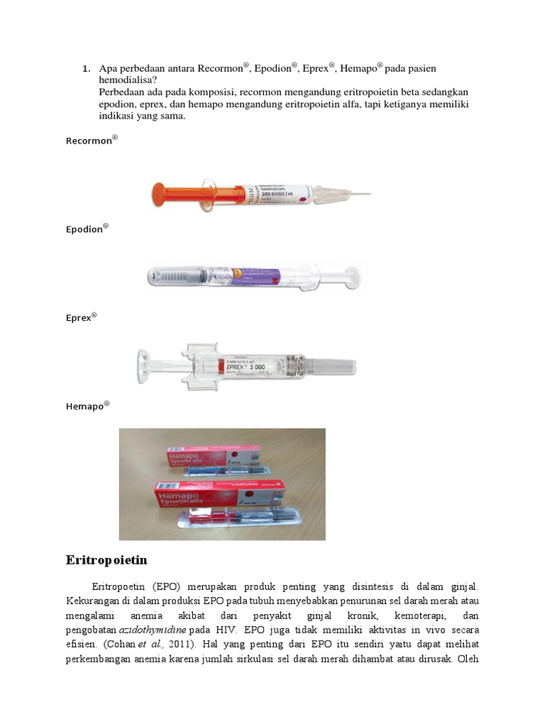 Apa Perbedaan Antara Recormon® | PDF