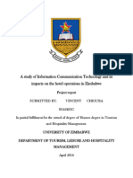 A Study of Information Communication Technology and Its Impacts On The Hotel Operations in Zimbabwe