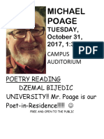 Michael Poage Poetry Reading 