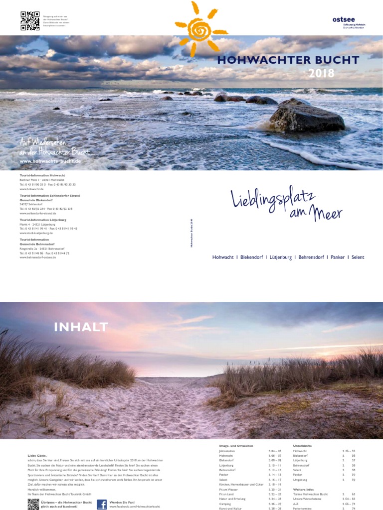 Gastgeberverzeichnis Hohwachter Bucht 2018