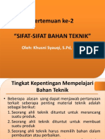 Pertemuan Ke-2 (Sifat-Sifat Bahan)