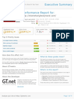 Performance Report For:: Executive Summary