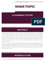 E Learning System