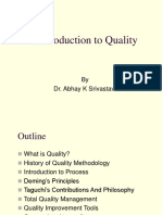 Introduction To Quality: by Dr. Abhay K Srivastava