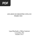200 Anos do Registro Civil do Feijão Cru