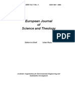 Contents. European Journal of Science and Theology 