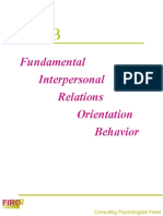 Fundamental Interpersonal Relations Orientation Behavior: Firo-B